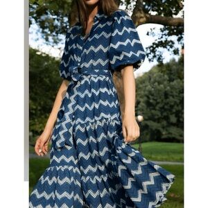 Guadalupe indigo midi dress size M